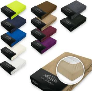 EXKLUSIV HEIMTEXTIL Spannbettlaken Frottee Spannbettlaken Premium Marke, Frottee, Gummizug: rundum, (1 Stück), mit Rundumgummizug