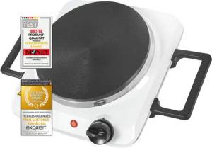 exquisit Einzelkochplatte KP 3102, 1500 W, Massekochfeld, flexibles Kochen überall
