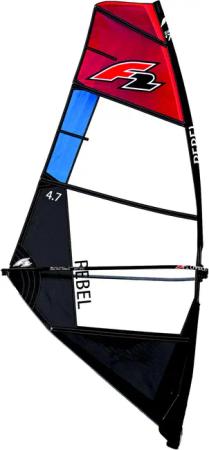 F2  Sale Windsurf Segel Rebel Team  5,7qm Rot/Schwarz Modell 2022 NEU