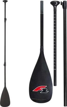 F2   SUP Paddel Carbon - 85% Carbon  3 teilig 170-240cm Schwarz 2024/25