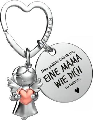 FABACH Schlüsselanhänger Schutzengel Star in Charms Größe mit Gravur "Beste Mama"