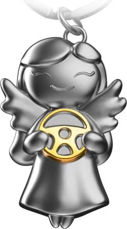 FABACH Schlüsselanhänger Schutzengel "Star" mit Lenkrad - Glücksbringer für Autofahrer