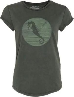 FÄDD Damen T-Shirt Rundhals aus Bio-Baumwolle "Hippocampus" Grün