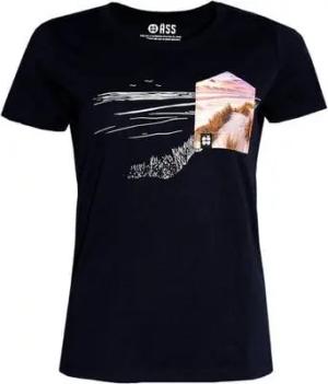 FÄDD Damen T-Shirt Rundhals aus Bio-Baumwolle "Nordsee BT" Navy Schwarz