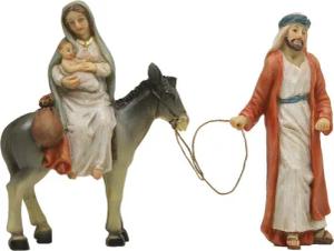 FADEDA Krippenfigur 2x FADEDA Hlg. Familie auf der Flucht, Höhe in cm: 9,5 (2 St)