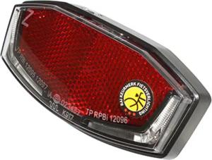 Fahrradlampe mit Dynamo Rücklicht am Gepäckträger Spanninga Lineo Xd