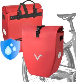 Fahrradtasche 2er-Set Gepäckträgertasche wasserdicht & reflektierend 20L - Basic