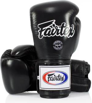 Fairtex BGV5 Leder Boxhandschuhe Super Sparring - Schwarz 14 Unzen