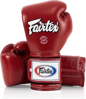 Fairtex BGV9 Heavy Hitter's Boxhandschuhe - Mexican Style  - Rot 12 Unzen