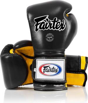 Fairtex BGV9 Heavy Hitter's Boxhandschuhe - Schwarz/Gelb 14 Unzen