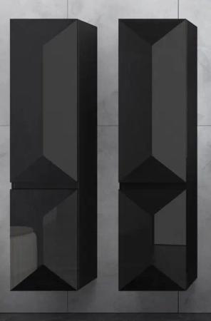 Faizee Möbel Badezimmer-Set Badezimmerschränke Schwarz/Weiß Badezimmer Schrank Stauraum Modern