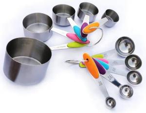 Faizee Möbel Messlöffel Messbecher und Löffel Edelstahl 10 Set 5 Messbecher 5 Messlöffel, Edelstahl, (10-St)