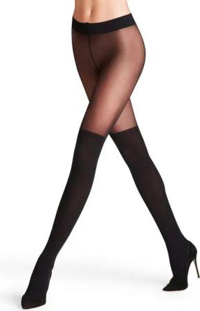 FALKE Feinstrumpfhose Overknee 25 DEN (1 St) mit integriertem Plüsch-Overkneestrumpf
