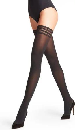 FALKE Halterlose Feinstrümpfe Pure Matt (1-Paar) aus bewusster Garnkomposition