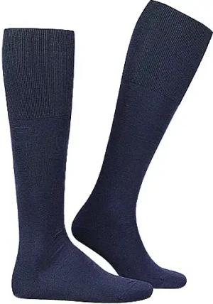 Falke Herren Kniestrümpfe blau Ägyptische Baumwolle unifarben
