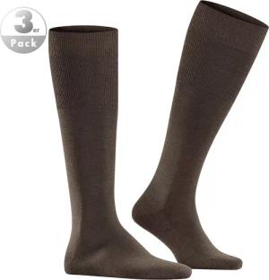 Falke Herren Kniestrümpfe braun Schur-Wolle unifarben