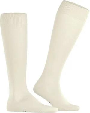 Falke Herren Kniestrümpfe weiß Mikrofaser/Funktion unifarben