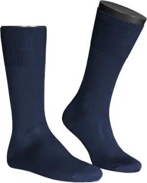 Falke Herren Seidensocken blau Seide unifarben