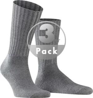 Falke Herren Socke grau Merinowolle unifarben