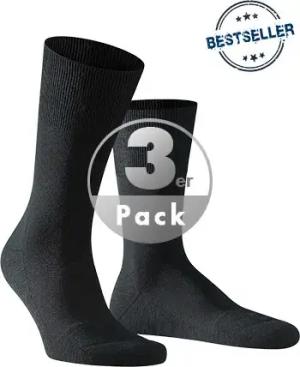 Falke Herren Socke schwarz Schur-Wolle unifarben