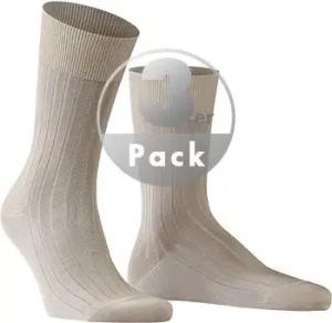 Falke Herren Socken beige Baumwolle unifarben
