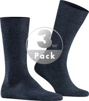 Falke Herren Socken blau Baumwolle unifarben