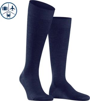 Falke Herren Socken blau Schur-Wolle unifarben