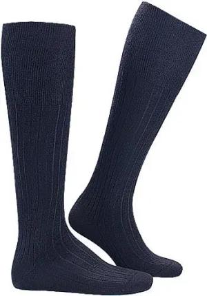 Falke Herren Socken blau Schur-Wolle unifarben