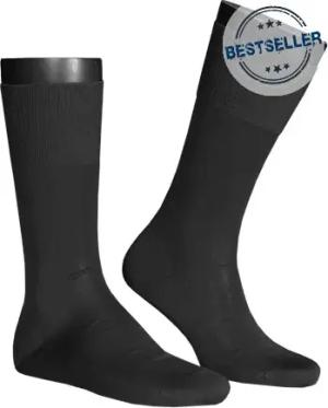 Falke Herren Socken schwarz Ägyptische Baumwolle unifarben