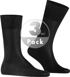 Falke Herren Socken schwarz Baumwolle unifarben