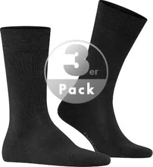 Falke Herren Socken schwarz Baumwolle unifarben