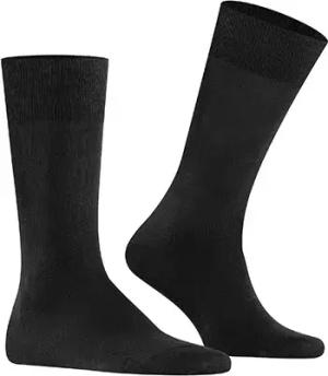 Falke Herren Socken schwarz Baumwolle unifarben