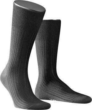 Falke Herren Socken schwarz Schur-Wolle