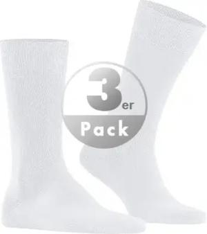 Falke Herren Socken weiß Baumwolle unifarben