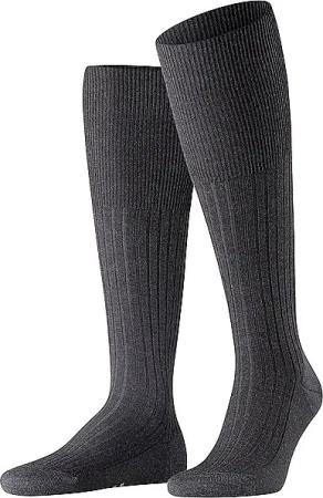 FALKE Kniestrümpfe BRISTOL anthracite mel. grau | 39/40