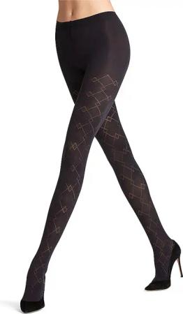 FALKE Modestrumpfhose CHECK MATE black schwarz | M