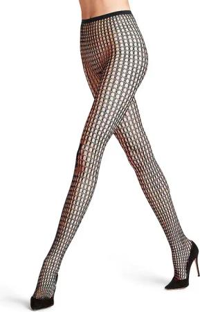 FALKE Modestrumpfhose WICKER GAME NET black schwarz | L