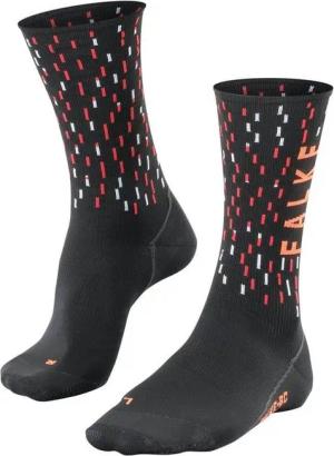 FALKE Socken Bikesocke BC Impulse Peloton (angenehm weiche Baumwolle) schwarz/rot
