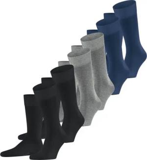 FALKE Socken Happy 6-Pack (6-Paar) Set aus 6 Paar Baumwollstrümpfen