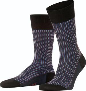FALKE Socken Tagessocke Crew Uptown Tie (modisches Design, Baumwolle) schwarz