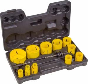 Falon-Tech Bohrkrone HSS Bi Bohrkrone Metall Dosenbohrer Lochbohrer Lochsäge 17tlg Set, 17-tlg.