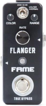FAME Musikinstrumentenpedal, (LEF-312 Flanger Kompaktes Modulations Effektgerät für Gitarren True Bypass Regler für Color Range und Rate 45x48x95mm 240g, Effekte, Modulationseffekte), LEF-312 Flanger, Modulations Effektgerät, True Bypass