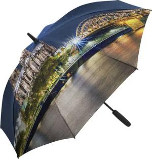 FARE Stockregenschirm, Kölner Dom, Köln, LED-Innenbeleuchtung, Auf-Automatik, Windproof-PLUS