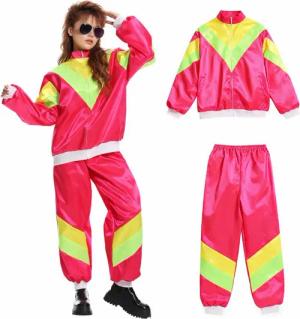 FASCHINFEVER Kostüm Overall Retro – 80er-Jahre Kostüm im klassischen Vintage-Look Fasching