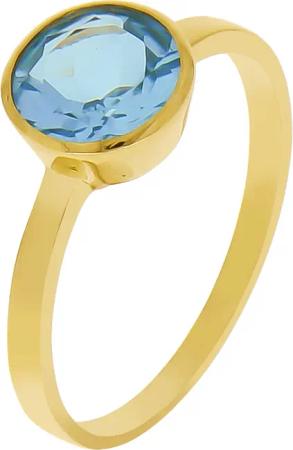 Fascination by Ellen K. Ring Gold 375 mit echtem Blautopas (beh.) 8mm
