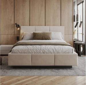 FDM Polsterbett ALMADA modern mit Bettkasten MADE IN EU - mit Trinity Velours Bezug (verfügbar 90x200 120x200 140x200 160x200 180x200cm, Bettrahmen, Bett, mit großen gepolsterten Kopfteil, mit Bettkasten zum aufklappen), Hebbarer Metallrahmen, Bettkasten,