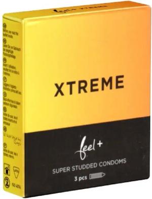 Feel Kondome Xtreme - mit Supernoppen-Struktur Packung mit, 3 St., Kondome mit großen Noppen, extrem genoppte Kondome mit innovativer Orgasmus-Struktur