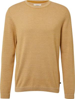 Fein gestreifter Pullover mit Crew Neck und abgesetzten Bündchen