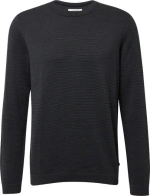 Fein gestreifter Pullover mit Crew Neck und abgesetzten Bündchen