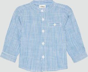 Fein gestreiftes Baumwollhemd in Leinen-Optik